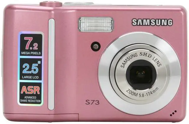 Alt view image 8 of 11 - SAMSUNG S73 Pink 7.0 MP 3X Optical Zoom Digital Camera
