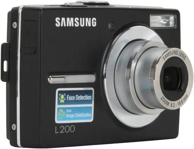 Alt view image 7 of 11 - SAMSUNG L200 Black 10.2 MP 3X Optical Zoom Digital Camera