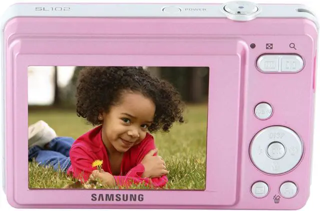 Alt view image 5 of 11 - SAMSUNG SL102 Pink 10.2 MP 3X Optical Zoom Digital Camera