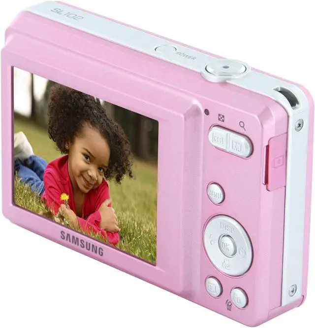 Alt view image 6 of 11 - SAMSUNG SL102 Pink 10.2 MP 3X Optical Zoom Digital Camera