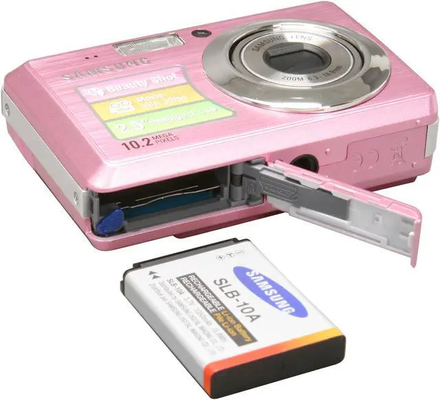 Alt view image 9 of 11 - SAMSUNG SL102 Pink 10.2 MP 3X Optical Zoom Digital Camera