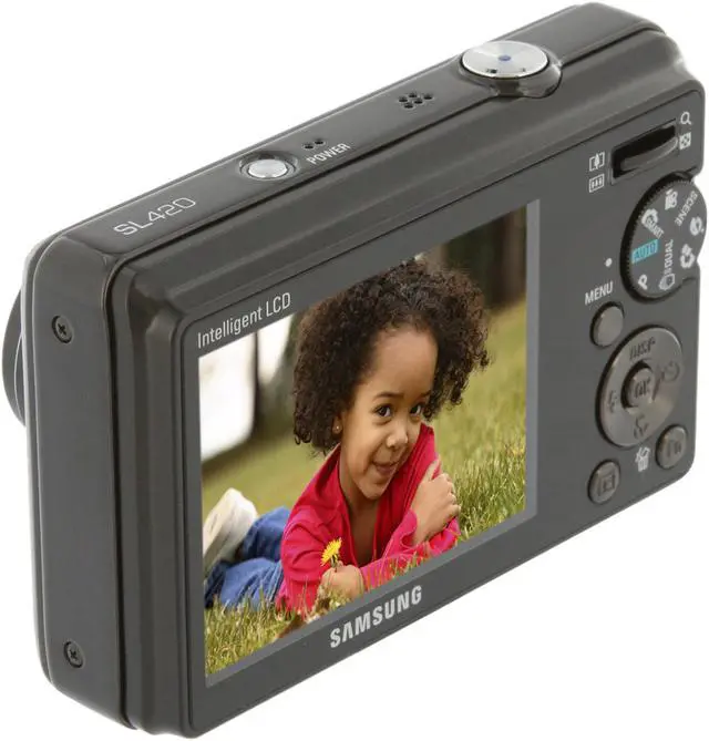 Alt view image 3 of 12 - SAMSUNG SL420 Black 10.2 MP 5X Optical Zoom Digital Camera