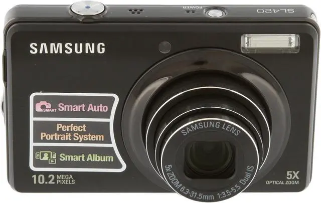 Alt view image 8 of 12 - SAMSUNG SL420 Black 10.2 MP 5X Optical Zoom Digital Camera