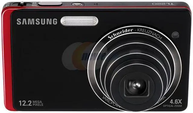 Alt view image 3 of 14 - SAMSUNG DualView TL220 Black/Red 12.2 MP 4.6X Optical Zoom 27mm Wide Angle Digital Camera