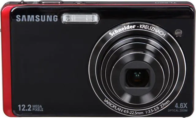Alt view image 8 of 14 - SAMSUNG DualView TL220 Black/Red 12.2 MP 4.6X Optical Zoom 27mm Wide Angle Digital Camera
