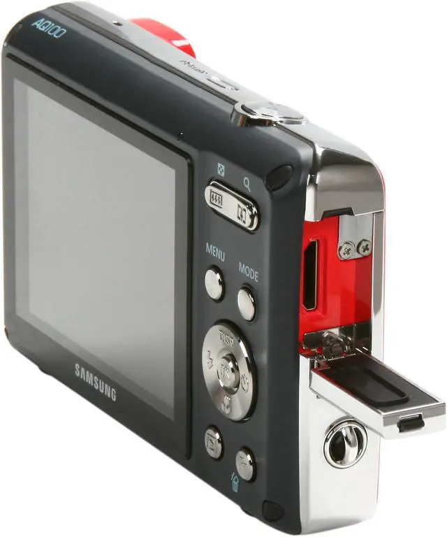 Alt view image 7 of 9 - SAMSUNG AQ100 Red 12.2 MP 5X Optical Zoom Waterproof Digital Camera