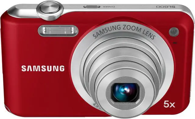 Alt view image 2 of 5 - SAMSUNG SL600 Red 12.2 MP 5X Optical Zoom 27mm Wide Angle Digital Camera