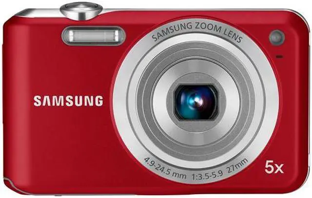 Alt view image 3 of 5 - SAMSUNG SL600 Red 12.2 MP 5X Optical Zoom 27mm Wide Angle Digital Camera