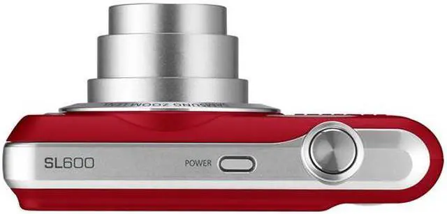 Alt view image 5 of 5 - SAMSUNG SL600 Red 12.2 MP 5X Optical Zoom 27mm Wide Angle Digital Camera