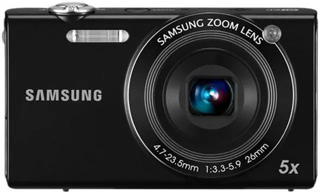 Alt view image 3 of 5 - SAMSUNG SH100 Black 14 MP 5X Optical Zoom 26mm Wide Angle Digital Camera