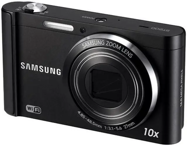 Main image of SAMSUNG ST200F Black 16.1 MP 10X Optical Zoom 27mm Wide Angle Wireless-enabled Smart Digital Camera