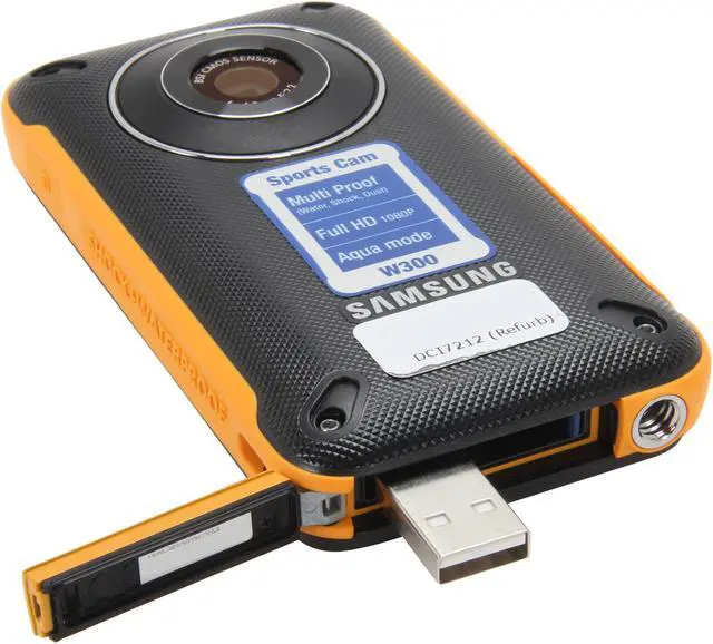 Alt view image 6 of 8 - SAMSUNG HMX-W300 Orange 5.0 MP 1/3.2" BSI CMOS 2.3" 230K LCD 3x Digital Full HD Pocket Camcorder