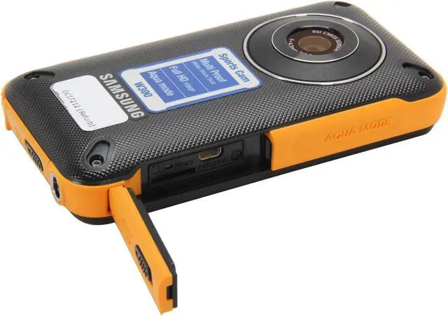 Alt view image 7 of 8 - SAMSUNG HMX-W300 Orange 5.0 MP 1/3.2" BSI CMOS 2.3" 230K LCD 3x Digital Full HD Pocket Camcorder