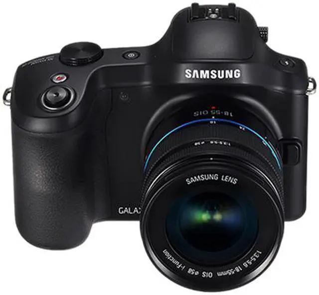 Alt view image 2 of 7 - SAMSUNG Galaxy NX GN120 EK-GN120ZKAXAR Black 20.3 MP 4.77" Touch LCD Mirrorless Digital Camera with 18-55mm Lens