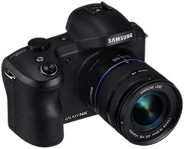 Alt view image 3 of 7 - SAMSUNG Galaxy NX GN120 EK-GN120ZKAXAR Black 20.3 MP 4.77" Touch LCD Mirrorless Digital Camera with 18-55mm Lens