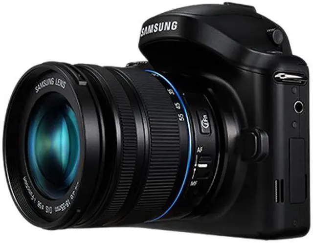 Alt view image 4 of 7 - SAMSUNG Galaxy NX GN120 EK-GN120ZKAXAR Black 20.3 MP 4.77" Touch LCD Mirrorless Digital Camera with 18-55mm Lens