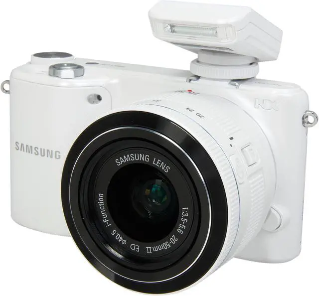 Alt view image 7 of 10 - Samsung NX2000 Mirrorless Digital Camera with 20-50mm f/3.5-5.6 Lens (White)
