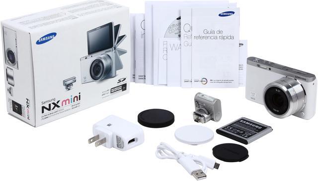 Alt view image 12 of 12 - SAMSUNG NX Mini EV-NXF1ZZB2HUS White 20.5 MP 3.0" 460.8K Touch LCD Smart Camera with 9-27mm Lens & Flash