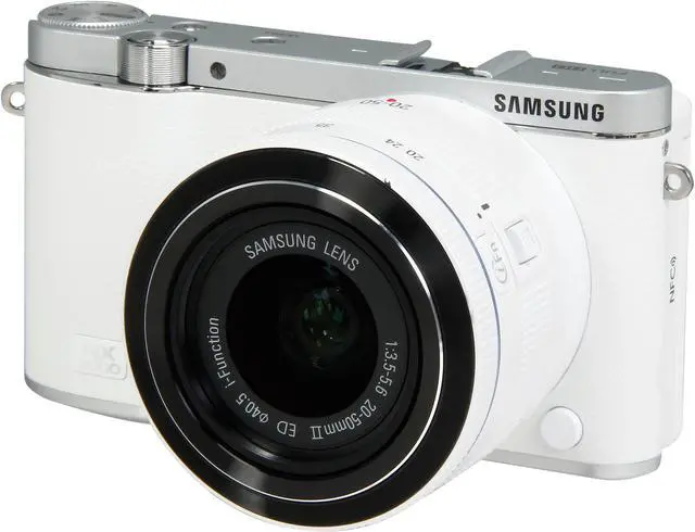 Main image of SAMSUNG NX3000 EV-NX3000BEHUS White 20.3MP 3.0" 460.8K LCD Mirrorless Digital Camera with 20-50mm Lens