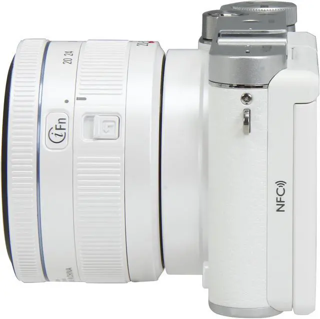 Alt view image 3 of 12 - SAMSUNG NX3000 EV-NX3000BEHUS White 20.3MP 3.0" 460.8K LCD Mirrorless Digital Camera with 20-50mm Lens