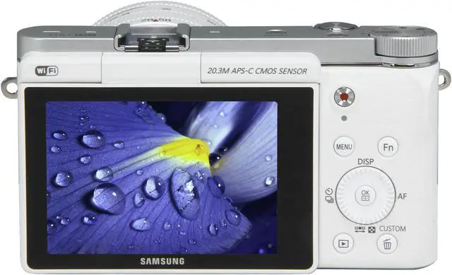 Alt view image 4 of 12 - SAMSUNG NX3000 EV-NX3000BEHUS White 20.3MP 3.0" 460.8K LCD Mirrorless Digital Camera with 20-50mm Lens