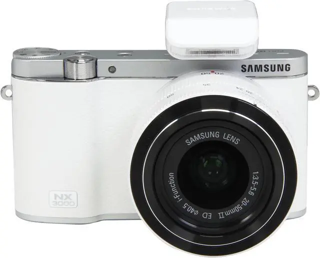Alt view image 7 of 12 - SAMSUNG NX3000 EV-NX3000BEHUS White 20.3MP 3.0" 460.8K LCD Mirrorless Digital Camera with 20-50mm Lens