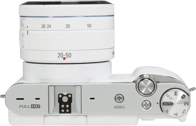Alt view image 8 of 12 - SAMSUNG NX3000 EV-NX3000BEHUS White 20.3MP 3.0" 460.8K LCD Mirrorless Digital Camera with 20-50mm Lens