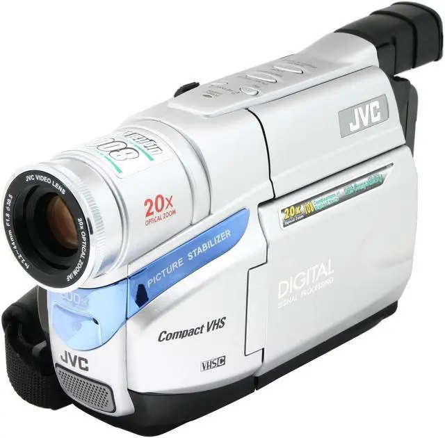 Alt view image 2 of 10 - JVC GR-AXM18US 1/6" CCD 2.5" 112K LCD 20X Optical Zoom VHS-C Digital Camcorder