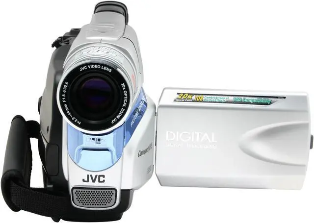 Alt view image 3 of 10 - JVC GR-AXM18US 1/6" CCD 2.5" 112K LCD 20X Optical Zoom VHS-C Digital Camcorder