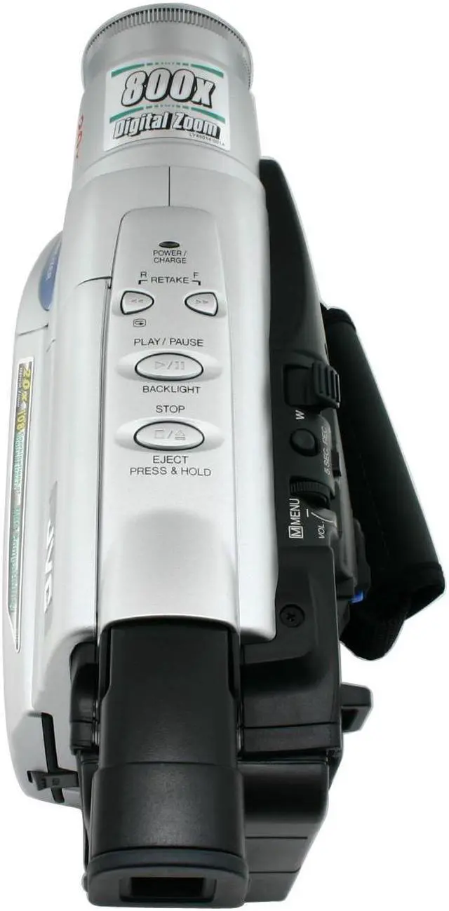 Alt view image 7 of 10 - JVC GR-AXM18US 1/6" CCD 2.5" 112K LCD 20X Optical Zoom VHS-C Digital Camcorder