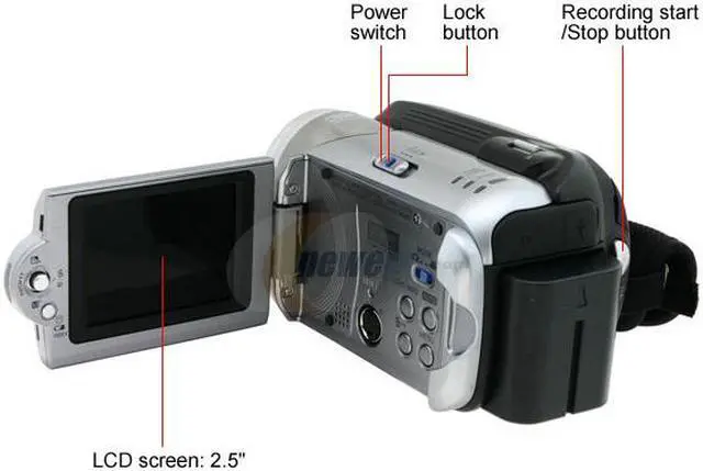 Alt view image 4 of 13 - JVC GZ-MG21U 1/6" 680k CCD 2.5" LCD 32X Optical Zoom HDD/Flash Memory Camcorder