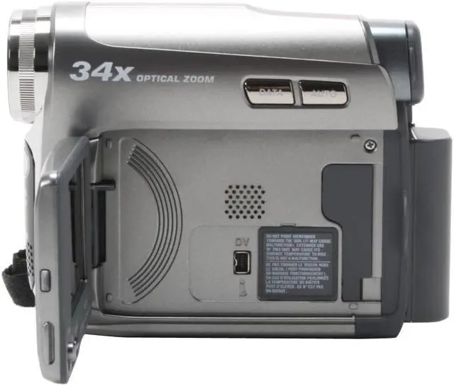 Alt view image 5 of 13 - JVC GR-D750 1/6" CCD 2.7" LCD 34X Optical Zoom MiniDV Camcorder