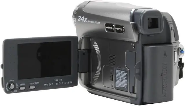 Alt view image 6 of 13 - JVC GR-D750 1/6" CCD 2.7" LCD 34X Optical Zoom MiniDV Camcorder