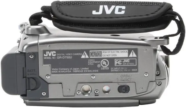 Alt view image 9 of 13 - JVC GR-D750 1/6" CCD 2.7" LCD 34X Optical Zoom MiniDV Camcorder