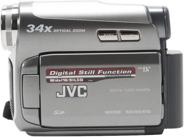 Alt view image 4 of 13 - JVC GR-D770 Silver 2.7" LCD 34X Optical Zoom Digital Camcorder