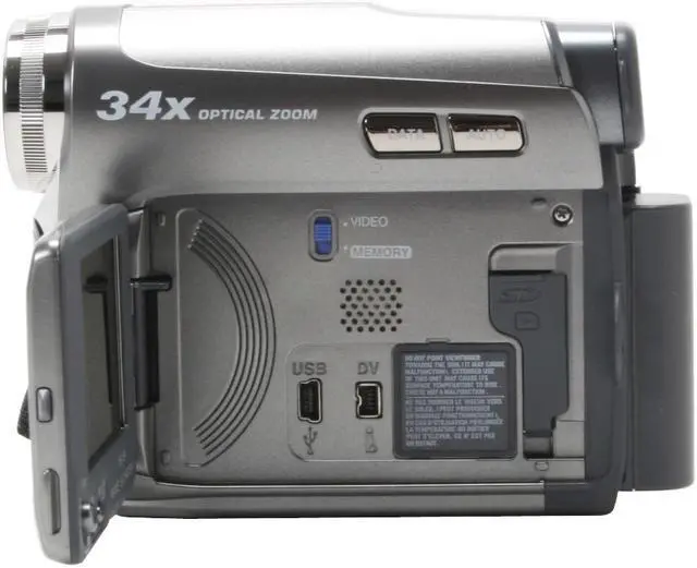 Alt view image 5 of 13 - JVC GR-D770 Silver 2.7" LCD 34X Optical Zoom Digital Camcorder