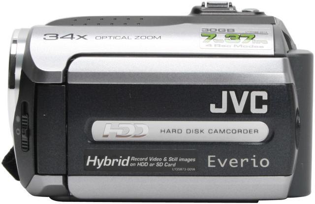 Alt view image 4 of 14 - JVC GZ-MG130 1/6" CCD 2.7" 112K LCD 34X Optical Zoom HDD/Flash Memory Camcorder