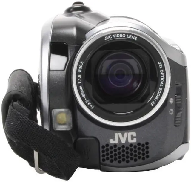 Alt view image 3 of 14 - JVC GZ-MG155 Black&Silver 1.07MP 32X Optical Zoom 30GB Hard Disk Drive Digital Camcorder