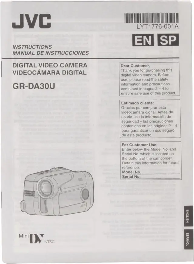 Alt view image 7 of 7 - JVC GR-DA30US Silver 1/6" CCD 2.4" Wide 30X Optical Zoom MiniDV Cassette Digital Camcorder