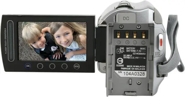 Alt view image 5 of 14 - JVC Everio GZ-MG630S DIAMOND Silver 1/6" CCD 2.7" 123K 35X Optical Zoom 60 GB Internal Hard Disk Drive Camcorder