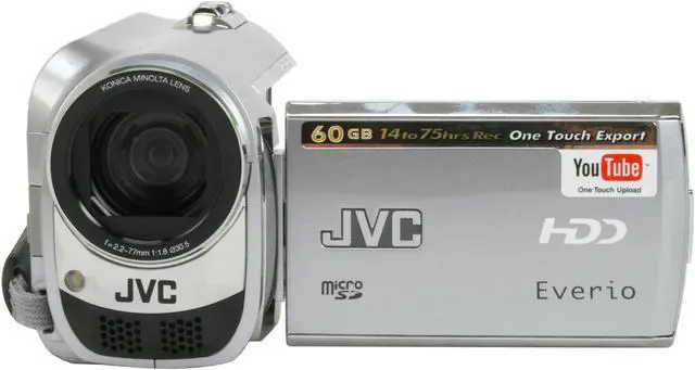 Alt view image 9 of 14 - JVC Everio GZ-MG630S DIAMOND Silver 1/6" CCD 2.7" 123K 35X Optical Zoom 60 GB Internal Hard Disk Drive Camcorder