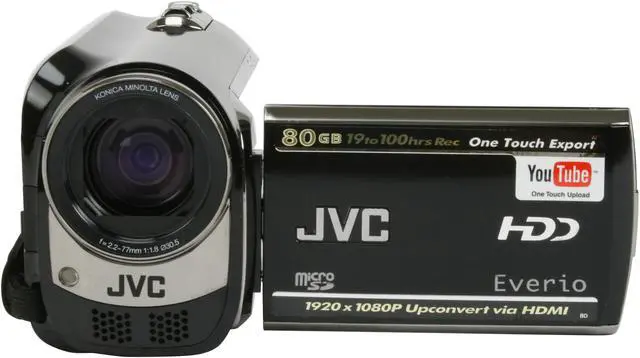 Alt view image 7 of 12 - JVC Everio GZ-MG670 Black 1/6" CCD 2.7" 123K LCD 35X Optical Zoom 80GB Hard Disk Drive HD Camcorder
