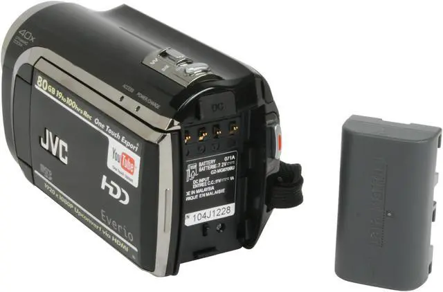Alt view image 11 of 12 - JVC Everio GZ-MG670 Black 1/6" CCD 2.7" 123K LCD 35X Optical Zoom 80GB Hard Disk Drive HD Camcorder