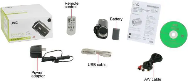 Alt view image 12 of 12 - JVC Everio GZ-MG670 Black 1/6" CCD 2.7" 123K LCD 35X Optical Zoom 80GB Hard Disk Drive HD Camcorder