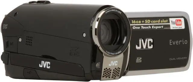 Alt view image 7 of 12 - JVC Everio GZ-MS130B Black 1/6" CCD 2.7" 123K 35X Optical Zoom 16GB Internal Memory Camcorder