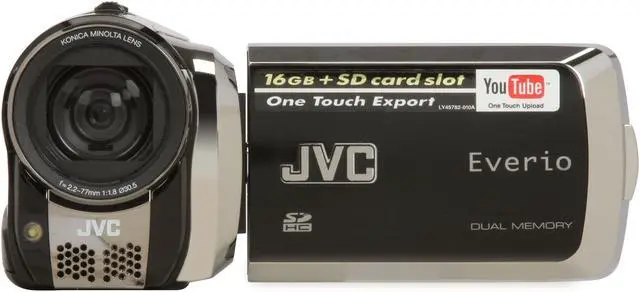 Alt view image 8 of 12 - JVC Everio GZ-MS130B Black 1/6" CCD 2.7" 123K 35X Optical Zoom 16GB Internal Memory Camcorder