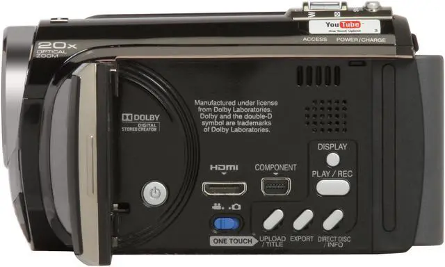 Alt view image 2 of 12 - JVC  Everio GZ-HD300B Black 1/4.1" 3.05 MP CMOS 2.7" 123K 20X Optical Zoom Internal 60GB Hard Disk Full HD Camcorder