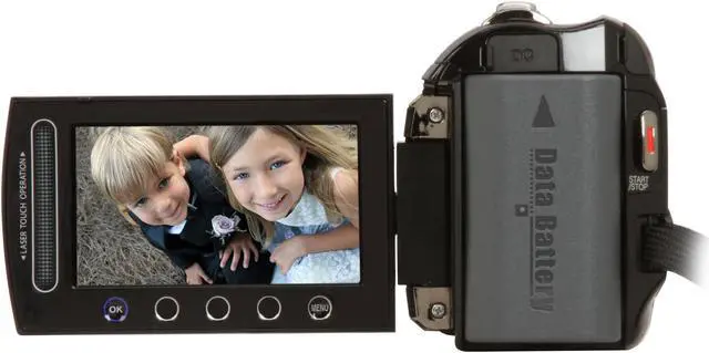 Alt view image 4 of 12 - JVC  Everio GZ-HD300B Black 1/4.1" 3.05 MP CMOS 2.7" 123K 20X Optical Zoom Internal 60GB Hard Disk Full HD Camcorder