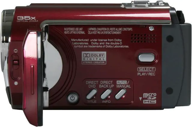 Refurbished: JVC Everio GZ-MG330 Red 30GB Hard Disk Digital