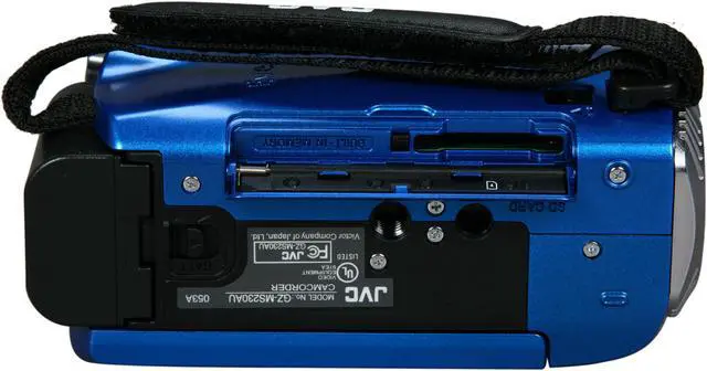 Alt view image 7 of 9 - JVC Everio GZ-MS230 Blue 1/6" CCD 2.7" LCD 39X Optical Zoom 8GB Flash Memory Camera